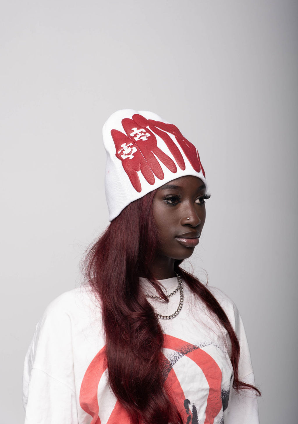 Red Velvet Puff Beanie